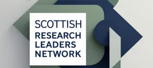 logo with the words scottish research leaders network